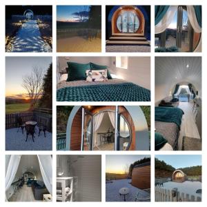 uma colagem de imagens de diferentes tipos de casas em Parcglas - Hazel em St Clears