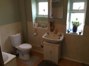 Vannituba majutusasutuses Apartment with shared garden and basic equipments
