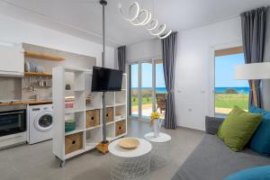 A kitchen or kitchenette at Niva Kamiros Apartments