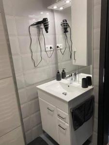 Koupelna v ubytování Gréta Lux Apartman