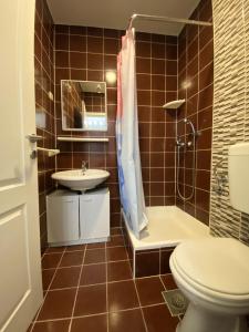 Koupelna v ubytování Modern apartment in Vodice with sea view - 48 m².