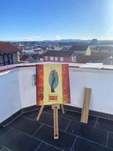 a banner on the roof of a building at Modern Apartment in Vodice / 45 m² / Stunning Sea View in Vodice
