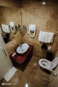 Een badkamer bij Petra Moon Hotel