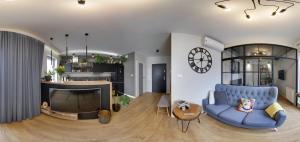 Η κουζίνα ή μικρή κουζίνα στο Stylowy Loft Apartament z Tarasem i Garażem +4 φωτογραφίες