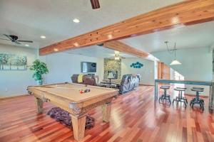 a living room with a pool table in it at Casa Especial Family Retreat with Pool Table! in Alameda