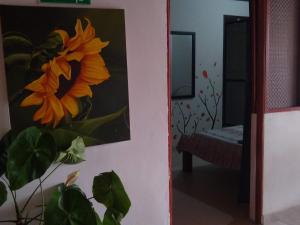 Postel nebo postele na pokoji v ubytování Casa Pacha