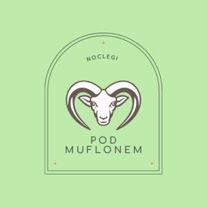 a vector illustration of a symbol of a goat in a frame at Noclegi Pod Muflonem in Wałbrzych