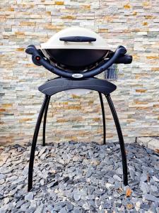 a barbecue grill sitting on top of a table at Gites Spa Strasbourg - L'annexe in Furdenheim