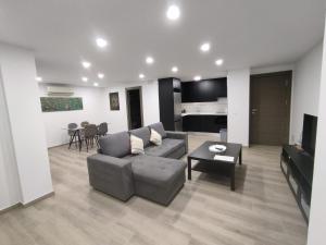 Televízia a/alebo spoločenská miestnosť v ubytovaní Apartamentos La Libertad 1