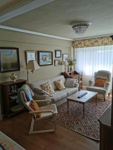 Anguciana的住宿－ANGUCIANAETXEA，客厅配有沙发和桌子