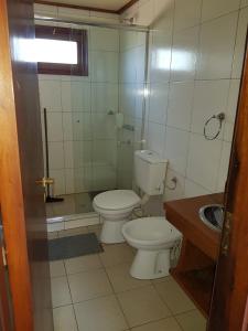 A bathroom at Un Lugar Hotel Cabañas