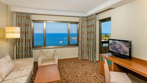 TV a/nebo společenská místnost v ubytování Özkaymak Select Resort