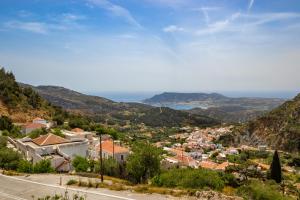 a view of a town in the mountains at Karpathos View Villa in Karpathos