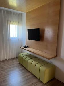 TV a/nebo společenská místnost v ubytování Casa Das Chães