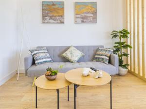 A seating area at Cubo's Estudio Esmeralda Beach