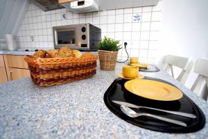 Küche/Küchenzeile in der Unterkunft Ferienwohnung Langeoog