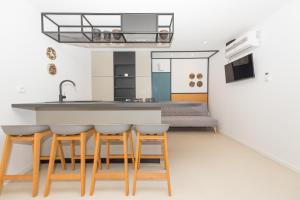 Kuchyň nebo kuchyňský kout v ubytování Riviera Mobile Home + 18 fotografií