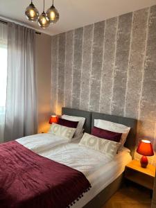 Posteľ alebo postele v izbe v ubytovaní Apartment 07 Uniejów
