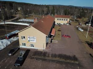Letecký snímek ubytování Åsens Vandrarhem Uvboet