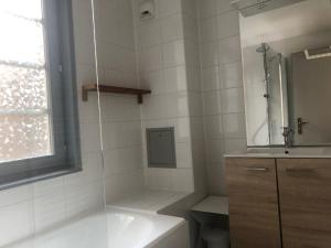 a bathroom with a tub and a sink and a mirror at Carré or au pied de la Cathédrale in Strasbourg +15 photos