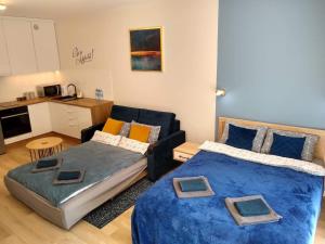 Kuchyň nebo kuchyňský kout v ubytování Apartament Centrum Białystok