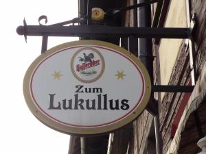 Certifikát, hodnocení, plakát nebo jiný dokument vystavený v ubytování Pension Zum Lukullus