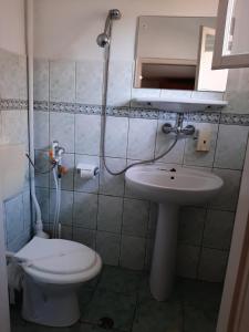 Koupelna v ubytování Pensiunea Sapte Pini