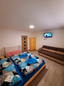 Postel nebo postele na pokoji v ubytování Apartmán Sen