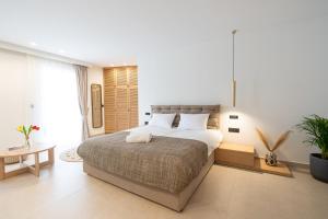 Postel nebo postele na pokoji v ubytování Rethymno Lovely city center apartment