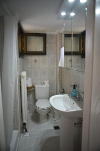 bagno con servizi igienici e lavandino di KALITHEA VIEW a Salonicco
