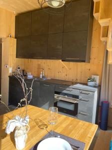 Η κουζίνα ή μικρή κουζίνα στο Stadlnest Moser