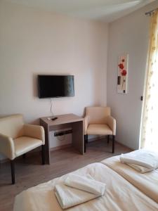 TV a/nebo společenská místnost v ubytování Apartman Eden