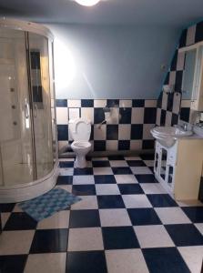 A bathroom at Casa Albastra