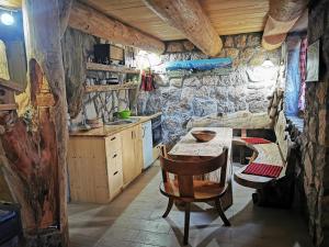 Kuchyň nebo kuchyňský kout v ubytování Guesthouse Planinarski dom Neviđen'o