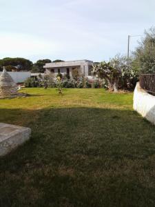 a grassy yard with a house in the background at Villa Anna Maria in Polignano a Mare