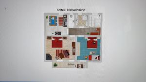 a picture of a floor plan of a room at Anita's Ferienwohnung nahe Neuschwanstein in Reutte