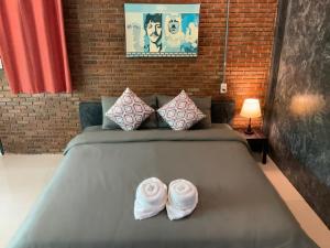 Krevet ili kreveti u jedinici u okviru objekta Baan Tonjaeng Resort
