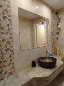 Koupelna v ubytování Maltezos Hotel