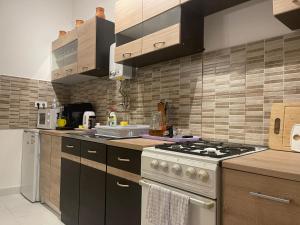 Dapur atau dapur kecil di Valentina apartman