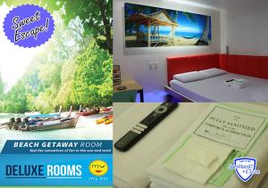 Postel nebo postele na pokoji v ubytování My Inn Cubao
