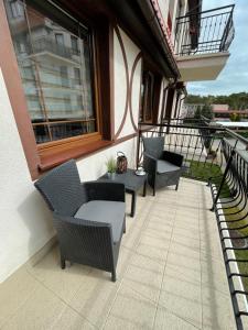 Balkon lub taras w obiekcie Apartament Krynica Morska Continental