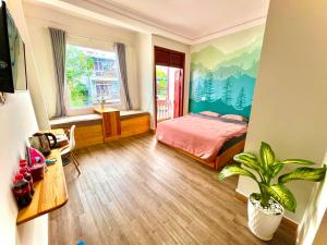 Postel nebo postele na pokoji v ubytování Nấm Home