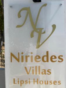 Niriedes Villas tanúsítványa, márkajelzése vagy díja
