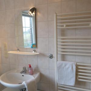 Ένα μπάνιο στο Ferienwohnung Milow +27 φωτογραφίες