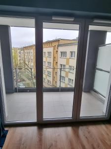 Balkón alebo terasa v ubytovaní Apartament centrum Dworzec