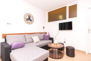 Televízia a/alebo spoločenská miestnosť v ubytovaní Anamari apartment