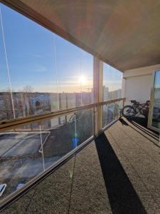 The swimming pool at or close to 62m2 10th floor modern apartment with sauna and view