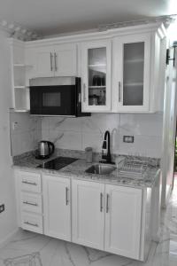 Czar's Sanctuary- Apt B4 at Sandcastle的厨房或小厨房