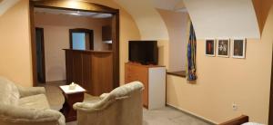 TV a/nebo společenská místnost v ubytování Apartmán Soběslav