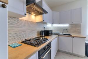 Kuchyň nebo kuchyňský kout v ubytování Apartment Luka